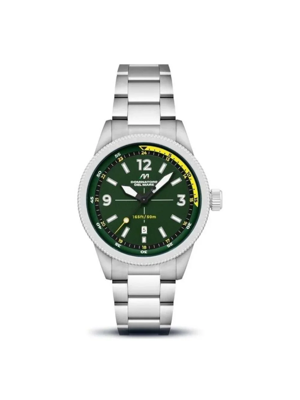 NWT Dominatore Del Mare Aviatore Quartz Green Dial Men's Watch
